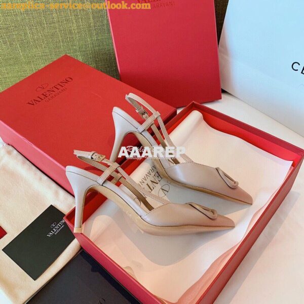 Replica Valentino VLogo Calfskin Slingback Pump 40mm 80mm SW2S0Q70 Pou 10