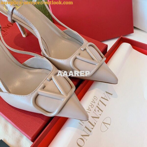 Replica Valentino VLogo Calfskin Slingback Pump 40mm 80mm SW2S0Q70 Pou 13