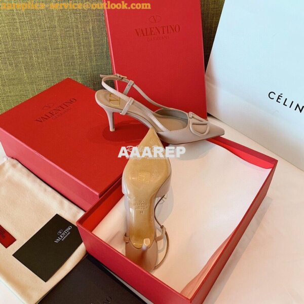 Replica Valentino VLogo Calfskin Slingback Pump 40mm 80mm SW2S0Q70 Pou 15