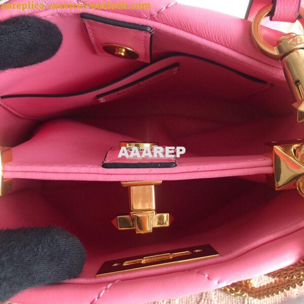 Replica Valentino Small Roman Stud The Handle Bag In Nappa BSF098 Flam 7