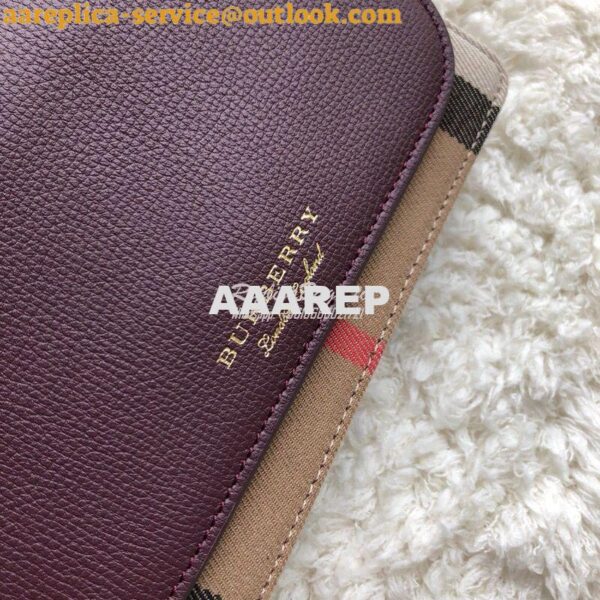 Replica Burberry Leather and House Check Wallet with Detachable Strap 4