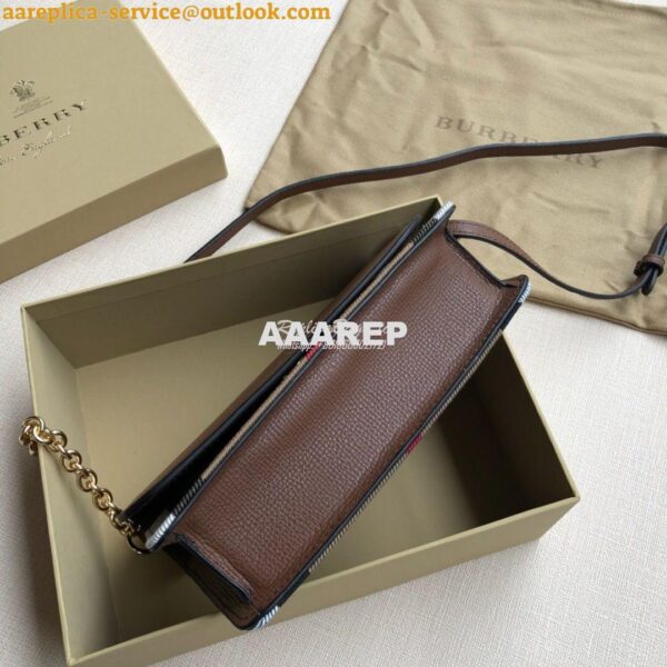 Replica Burberry Leather and House Check Wallet with Detachable Strap 5