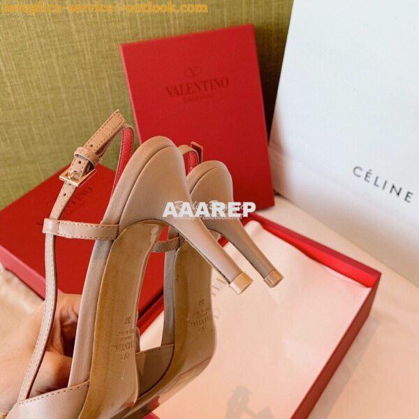 Replica Valentino VLogo Laminated Nappa Slingback Pump 40mm 80mm SW2S0 17