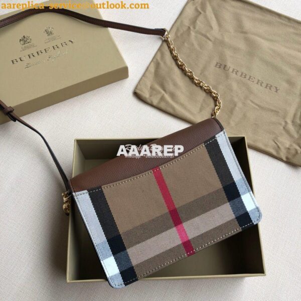 Replica Burberry Leather and House Check Wallet with Detachable Strap 9