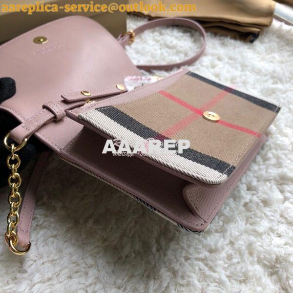 Replica Burberry Leather and House Check Wallet with Detachable Strap 5