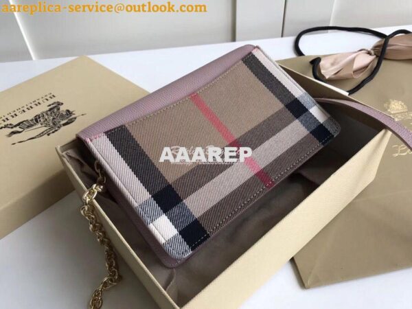 Replica Burberry Leather and House Check Wallet with Detachable Strap 9