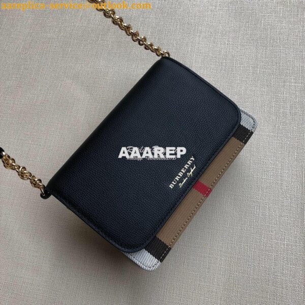 Replica Burberry Leather and House Check Wallet with Detachable Strap 4