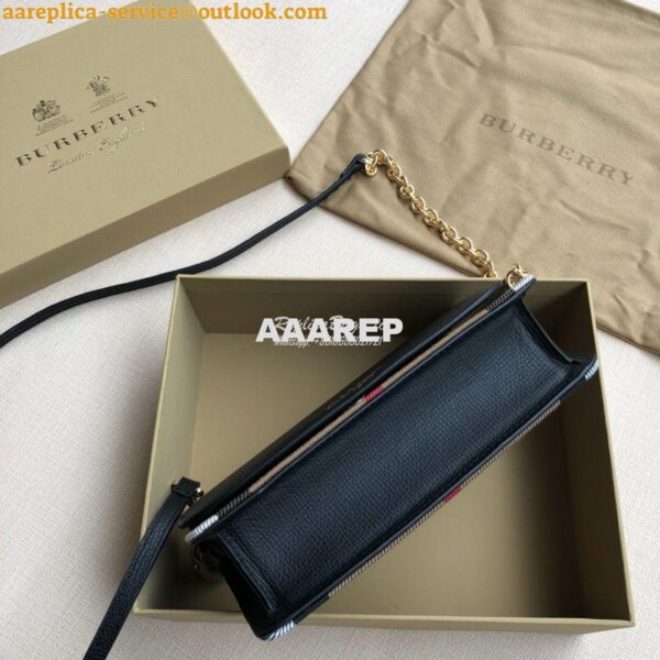 Replica Burberry Leather and House Check Wallet with Detachable Strap 7