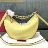 Replica Valentino Small Vlogo Moon Hobo Bag In Grainy Calfskin With Ch 2