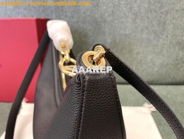 Replica Valentino Small Vlogo Moon Hobo Bag In Grainy Calfskin With Ch 6