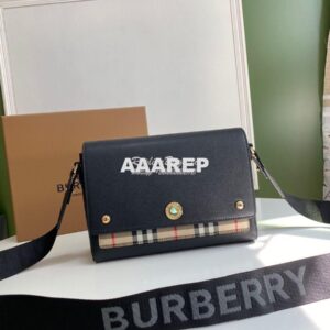 Replica Burberry Leather and Vintage Check Note Crossbody Bag 80211111