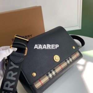 Replica Burberry Leather and Vintage Check Note Crossbody Bag 80211111 2