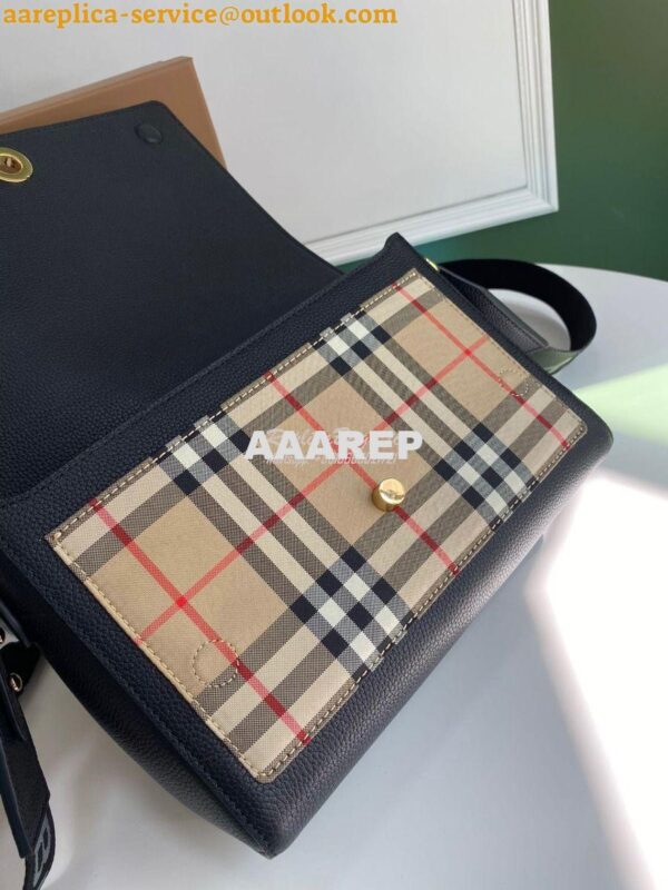 Replica Burberry Leather and Vintage Check Note Crossbody Bag 80211111 11