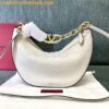 Replica Valentino Small Vlogo Moon Hobo Bag In Grainy Calfskin With Ch 2