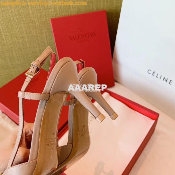 Replica Valentino Gold VLogo Calfskin Slingback Pump 40mm 80mm SW2S0Q7 15