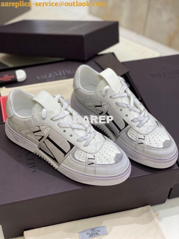 Replica Valentino Low-Top Calfskin VL7N Sneaker With Bands Vintage “Wo 3