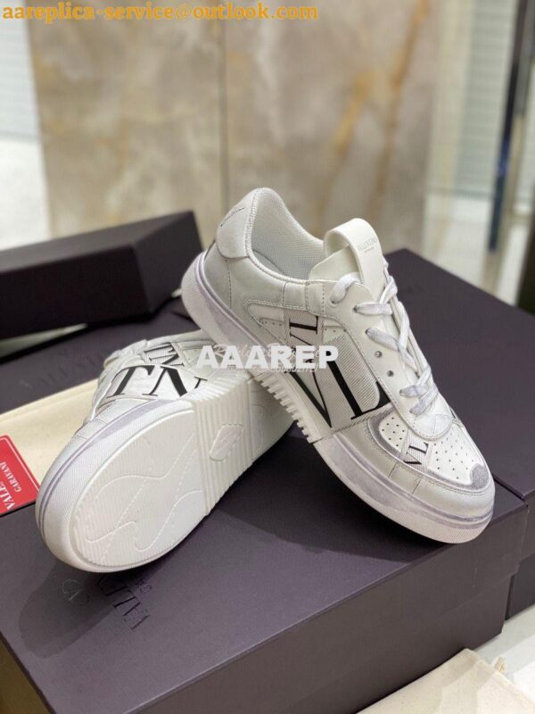 Replica Valentino Low-Top Calfskin VL7N Sneaker With Bands Vintage “Wo 5