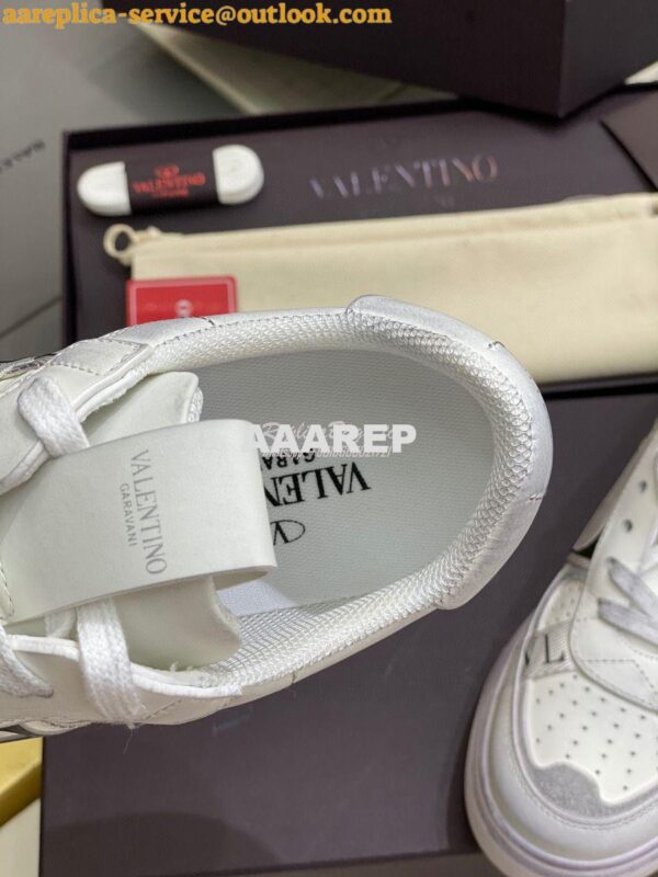 Replica Valentino Low-Top Calfskin VL7N Sneaker With Bands Vintage “Wo 9