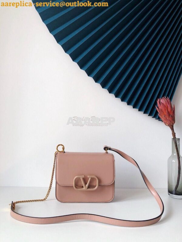 Replica Valentino Small Vsling Shiny Calfskin Shoulder Bag TW2B0F01 Ba