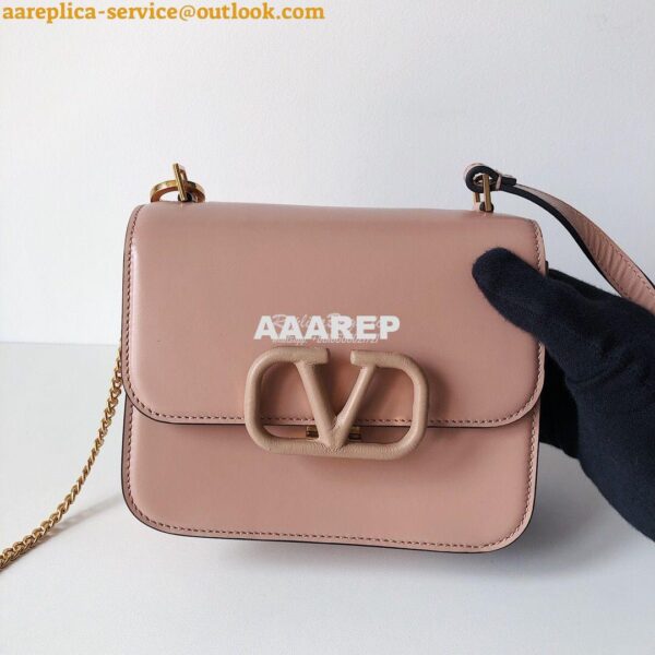 Replica Valentino Small Vsling Shiny Calfskin Shoulder Bag TW2B0F01 Ba 2