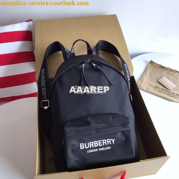 Replica Burberry Logo Print ECONYL® Backpack Black