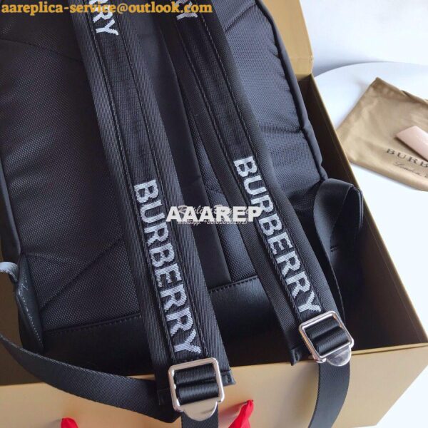 Replica Burberry Logo Print ECONYL® Backpack Black 6