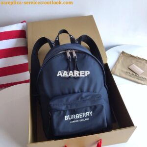 Replica Burberry Logo Print ECONYL® Backpack Navy