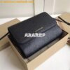 Replica Burberry London Check and Leather Backpack Navy/black