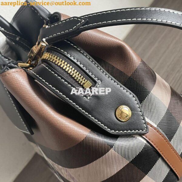 Replica Burberry Medium Catherine Check & Leather Shoulder Bag Birch B 4