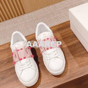 Replica Valentino Open Sneaker In Calfskin Leather with Rockstuds WS07