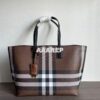 Replica Burberry Medium Catherine Check & Leather Shoulder Bag Birch B