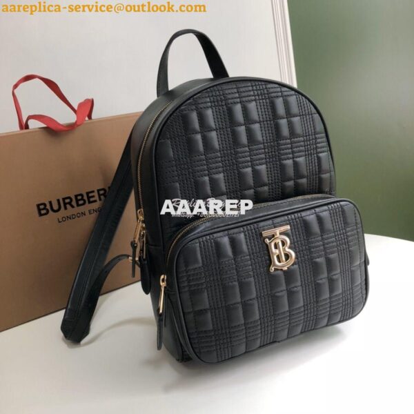 Replica Burberry Quilted Check Lambskin Backpack 80196011 4