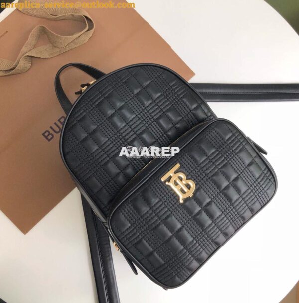 Replica Burberry Quilted Check Lambskin Backpack 80196011 5