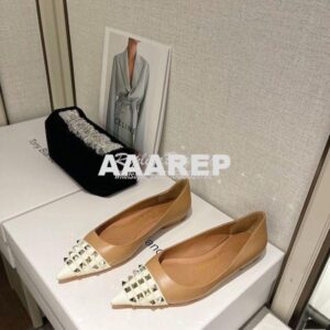 Replica Valentino Rockstud Alcove Ballet Flat In Goatskin And Patent L 2