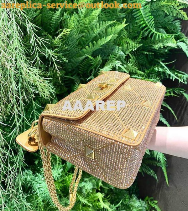 Replica Valentino V0082 Vsling Mini Bag With Sparkling Embroidery Gold 6