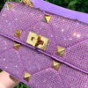 Replica Valentino V0082 Vsling Mini Bag With Sparkling Embroidery Plum