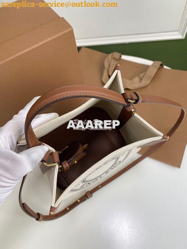 Replica Burberry Small Canvas Peggy Bucket Bag 80229491 8