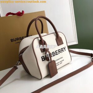 Replica Burberry Small Horseferry Print Canvas Cube Bag 2