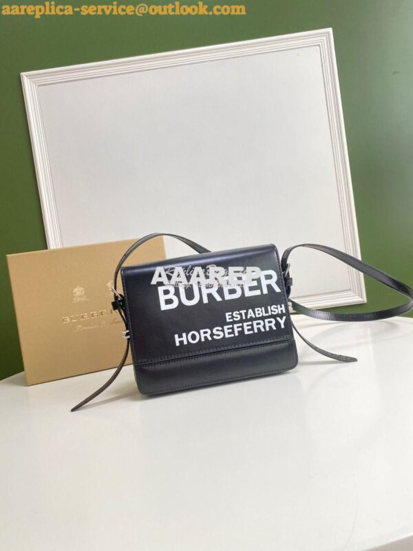 Replica Burberry Small Horseferry Print Coated Canvas Grace Bag 802609 3