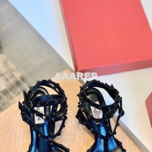 Replica Valentino Rockstud Lace Cage Pump 65mm Black 2