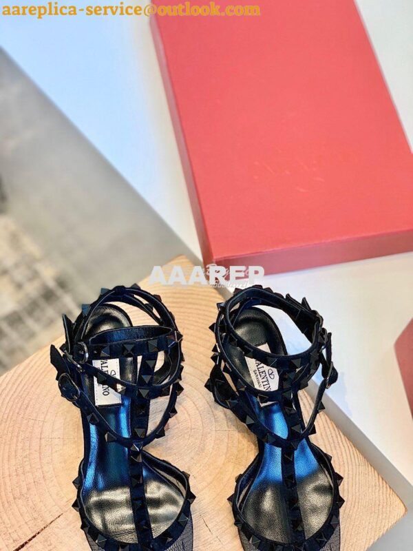 Replica Valentino Rockstud Lace Cage Pump 65mm Black 4