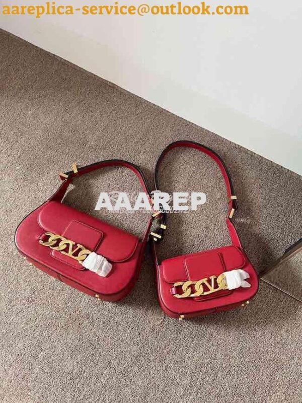 Replica Valentino VLogo Chain Calfskin Shoulder Bag 1W2B0K Red