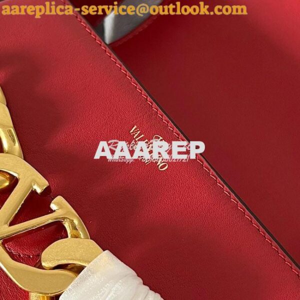 Replica Valentino VLogo Chain Calfskin Shoulder Bag 1W2B0K Red 8