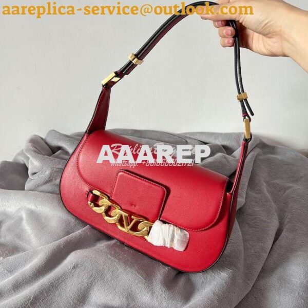 Replica Valentino VLogo Chain Calfskin Shoulder Bag 1W2B0K Red 13
