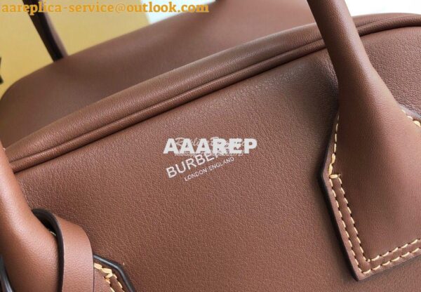 Replica Burberry Small Leather Cube Bag Brown 8