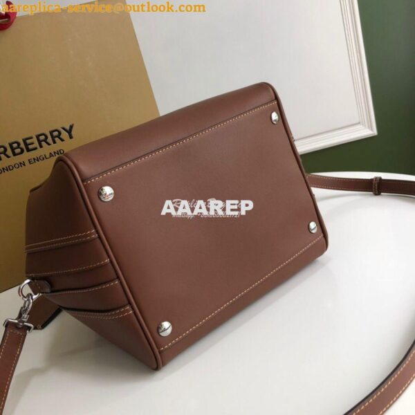 Replica Burberry Small Leather Cube Bag Brown 14