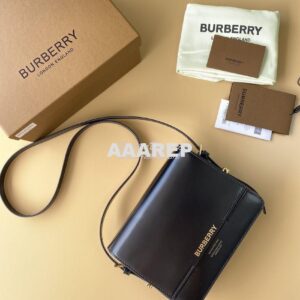 Replica Burberry Small Leather Grace Bag 595155 Black 2