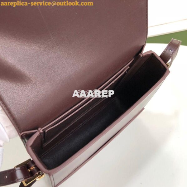 Replica Burberry Small Leather Grace Bag 80119721 Oxblood 7