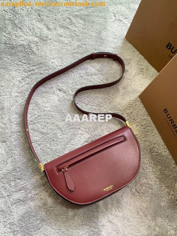 Replica Burberry Small Leather Olympia Bag 80363811 Burgundy 3