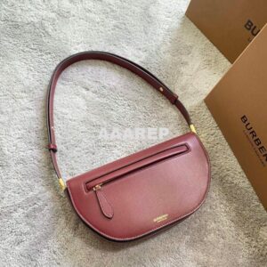 Replica Burberry Small Leather Olympia Bag 80363811 Burgundy 2